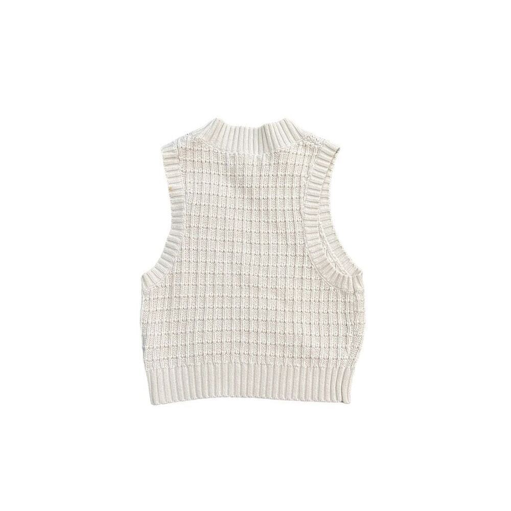 LA HEARTS Cream Knitted Vest Size S - Picture 2 of 6